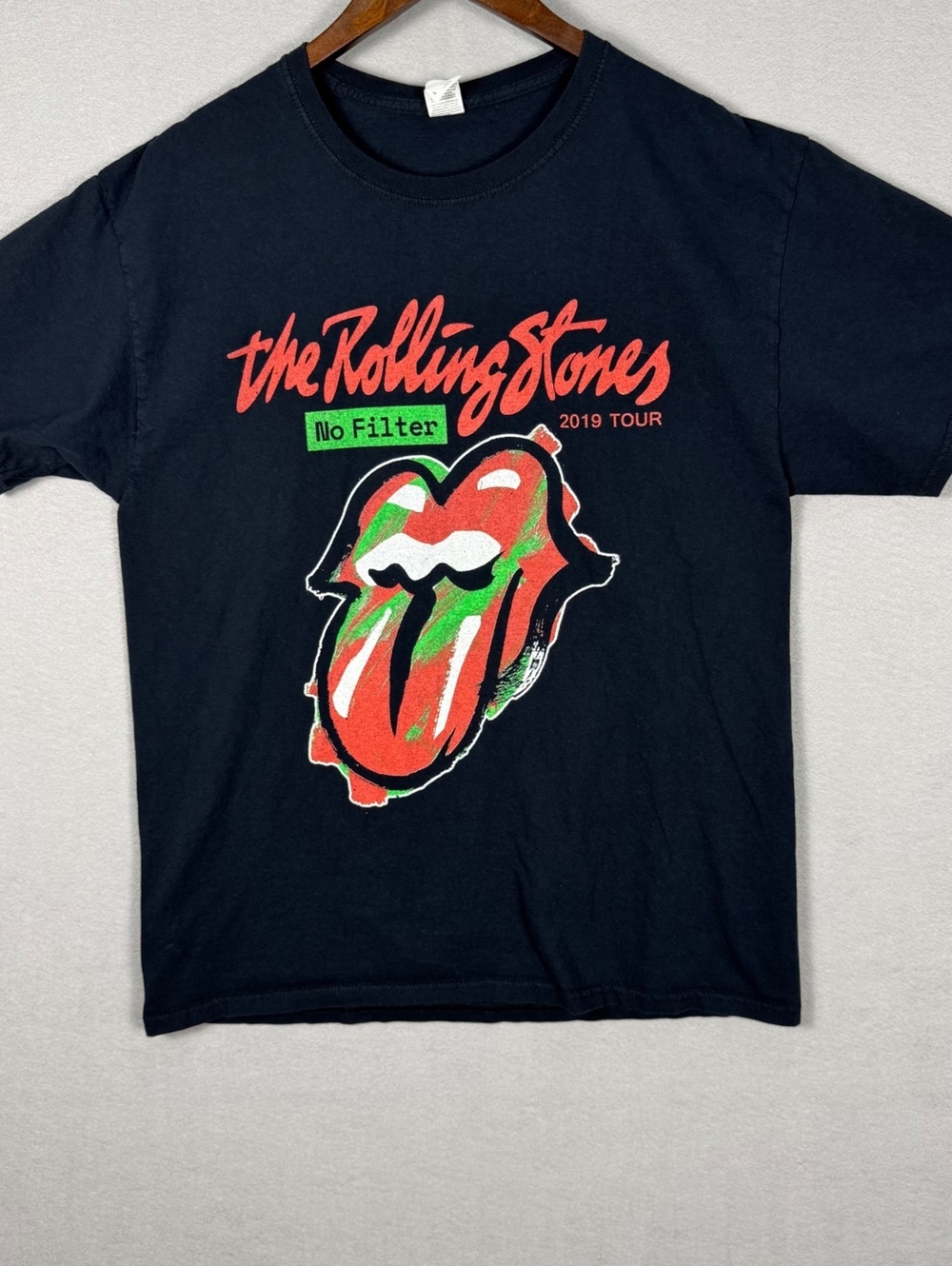 The Rolling Stones Large Black Graphic T-Shirt 2019 Tour
